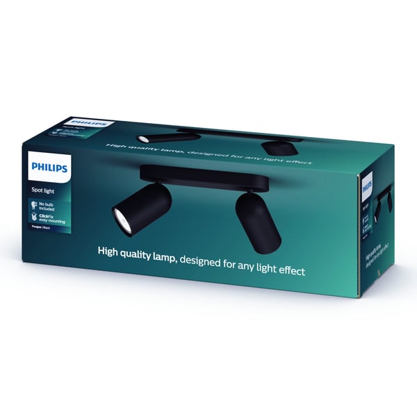 Philips myLiving Pongee tak-/väggspotlight 2 x