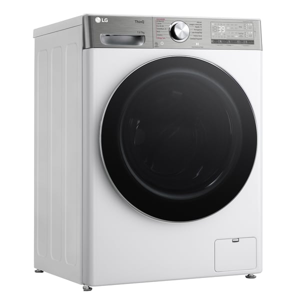 LG D4R9513TPWC vaskemaskine - tørretumbler Fritstående Front-læsning Sølv, Hvid