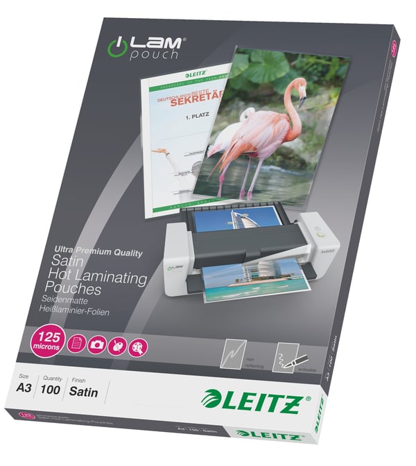 Leitz iLAM mat A3-lamineringsommer, 125 my, pakke med 100 stk.