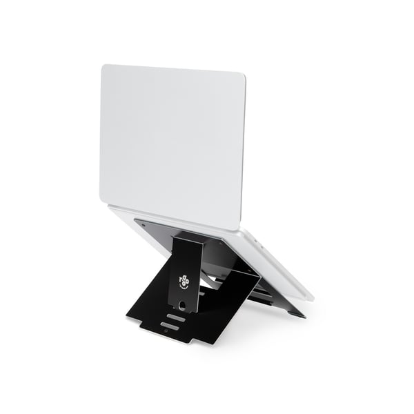 R-Go Tools Laptopstandaard R-Go Riser Flexible, ergonomisch, verstelbare inklapbare laptopverhoger, Hylite aluminium, zwart