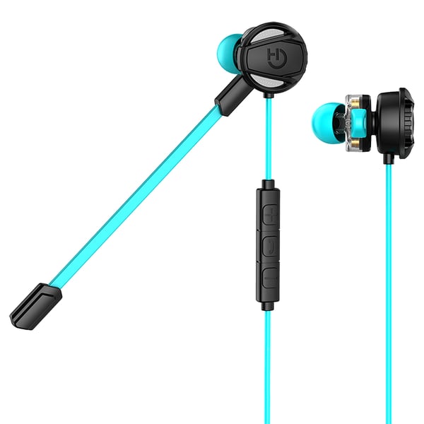 Hiditec Taiko Headset Ledningsført I ørerne Spil Sort, Turkis