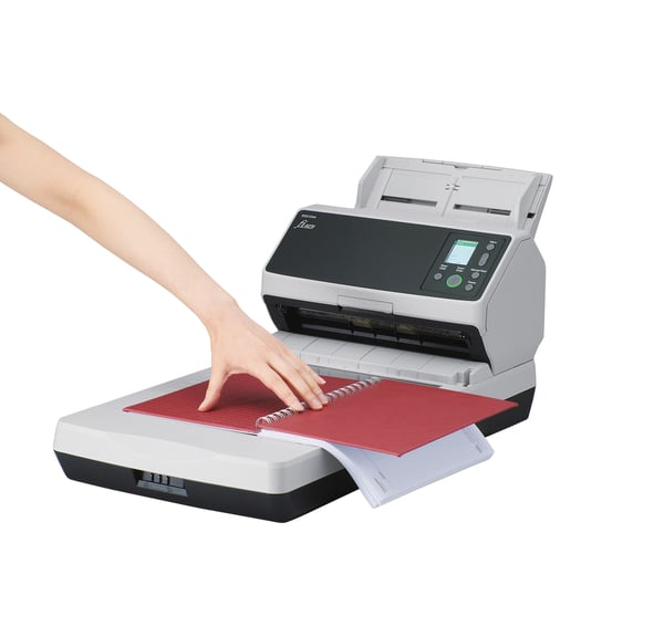 Ricoh fi-8270 ADF + scanner med manuell matning 600 x 600 DPI A4 Svart, Grå