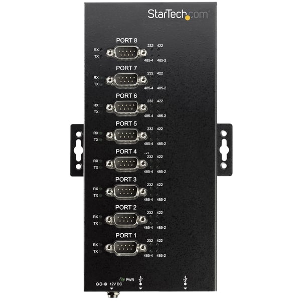 StarTech.com Industriell USB till RS-232/422/485 seriell adapter med 8 portar - ESD-skydd på 15 kV