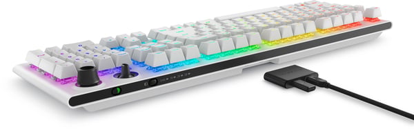 Alienware Tri-Mode AW920K tastatur Spil USB + RF Wireless + Bluetooth Hvid