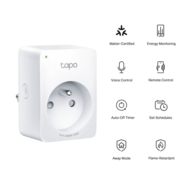 TP-Link Tapo P110M smart stik 3680 W Hvid