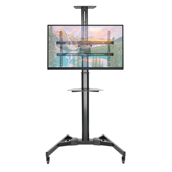 Techly ICA-TR46 multimedie vogn & stand Sort Fladt panel Multimedie kurv