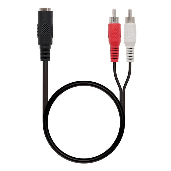 Nanocable 10.24.1301 lydkabel 1,5 m 2 x RCA 3.5mm Sort