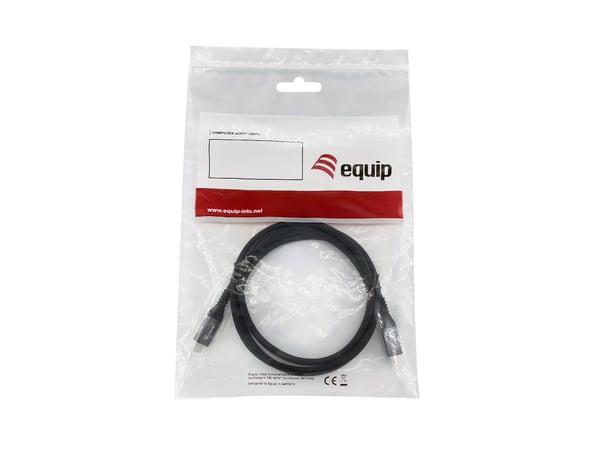 Equip 128383 USB-kablar USB4 Gen 3x2 2 m USB C 40 Gbit/s 240 W Svart