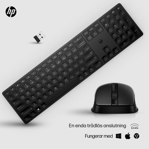 HP 650 trådlöst tangentbord och mus kombinerat