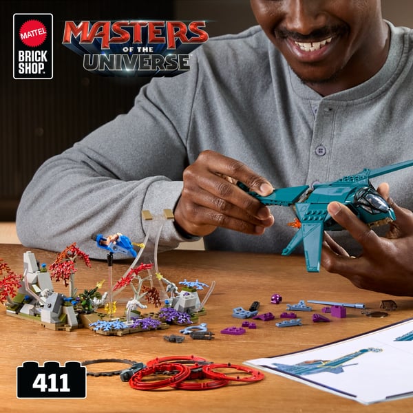 Mattel Brick Shop Masters of the Universe Eternia Flight Fight