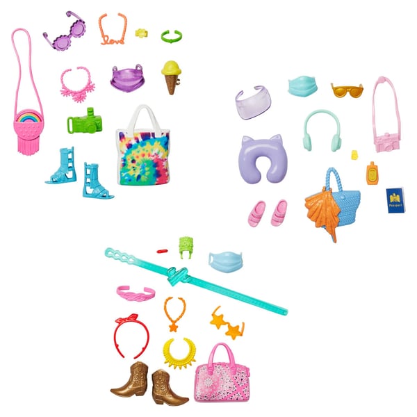 Barbie Fashionistas Barbie-tillbehör, temapaket för Barbie-dockor