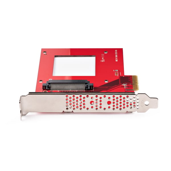 StarTech.com U.3 till PCIe-kortadapter, PCIe 4.0 x4-adapter för 2,5-tums U.3 NVMe SSD-enheter, SFF-TA-1001 PCI Express-tilläggskort för stationära datorer/servrar, TAA-kompatibel - OS-oberoende