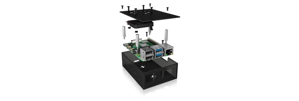 ICY BOX IB-RP108 Ask Antracit, Svart
