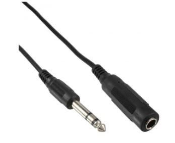 Microconnect AUDNU5 audiokaapeli 5 m 6.35mm Musta