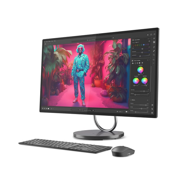 Lenovo Yoga AIO 32ILL10 Intel Core Ultra 7 258V 80 cm (31.5") 3840 x 2160 pixlar Allt-i-ett-dator 32 GB LPDDR5x-SDRAM 1 TB SSD NVIDIA GeForce RTX 4050 Windows 11 Pro Wi-Fi 7 (802.11be) Grå