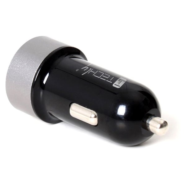 Techly IUSB2-CAR-ADP482 mobilladdare Universal Svart, Silver Cigarr tändare Automatisk