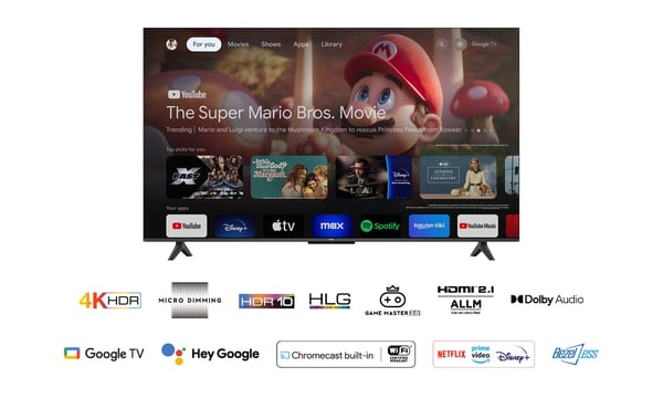 TCL P61 55P61B TV 139,7 cm (55") 4K Ultra HD Smart TV Wi-Fi Titanium