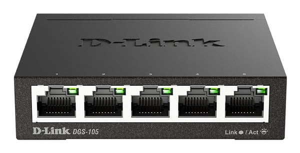 D-Link DGS-105 Ikke administreret L2 Gigabit Ethernet (10/100/1000) Sort