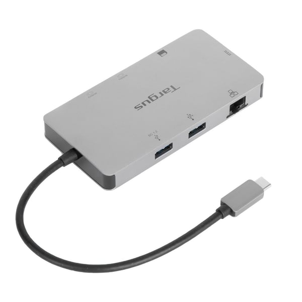 Targus DOCK423EU kannettavien tietokoneiden telakka ja porttitoistin Langallinen USB 3.2 Gen 1 (3.1 Gen 1) Type-C Hopea