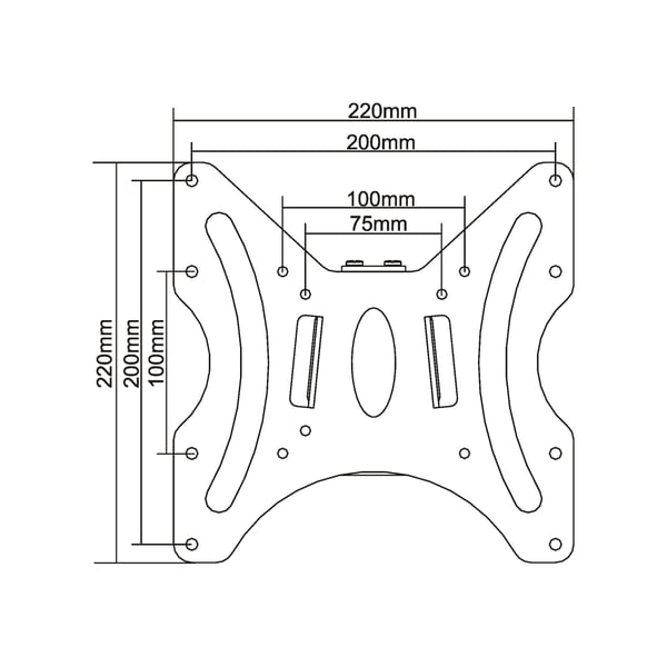 InLine 23115A tv-fäste 58,4 cm (23") Svart