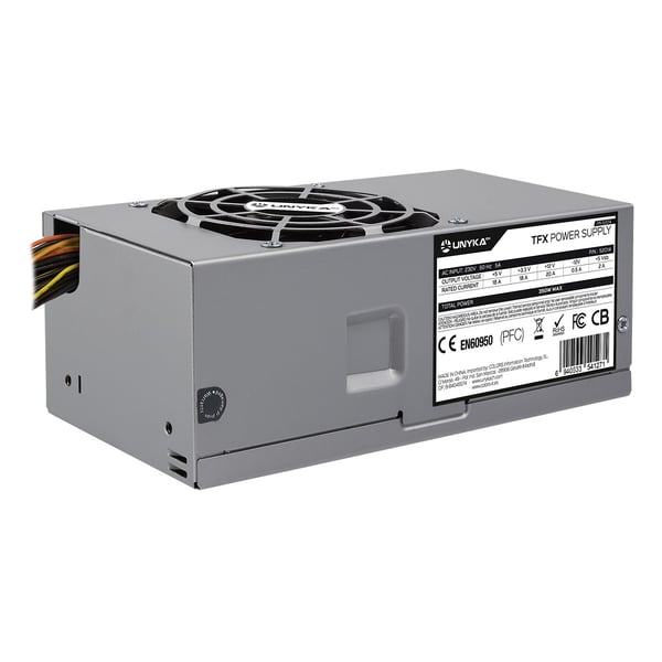 UNYKAch TFX 350W virtalähdeyksikkö 20+4 pin ATX Hopea
