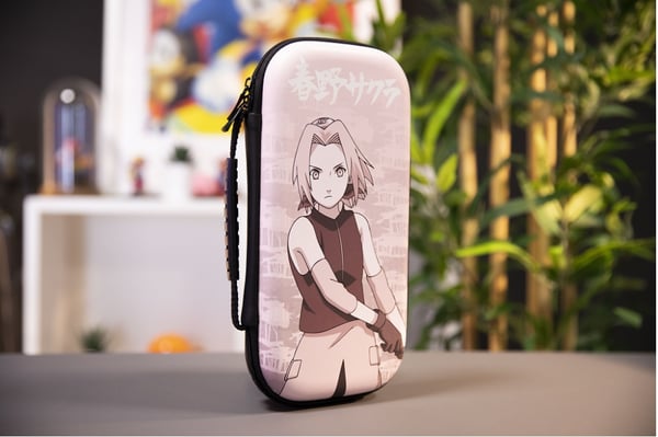 Konix Naruto 80381117166 väskor för bärbara spelkonsoller Hårt fodral Nintendo Polyvinylklorid (PVC) Rosa