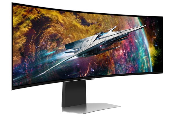 Samsung G95SC tietokoneen litteä näyttö 124,5 cm (49") 5120 x 1440 pikseliä Dual QHD OLED Hopea