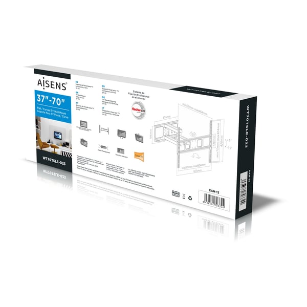 AISENS WT70TSLE-023 tv-beslag 177,8 cm (70") Sort