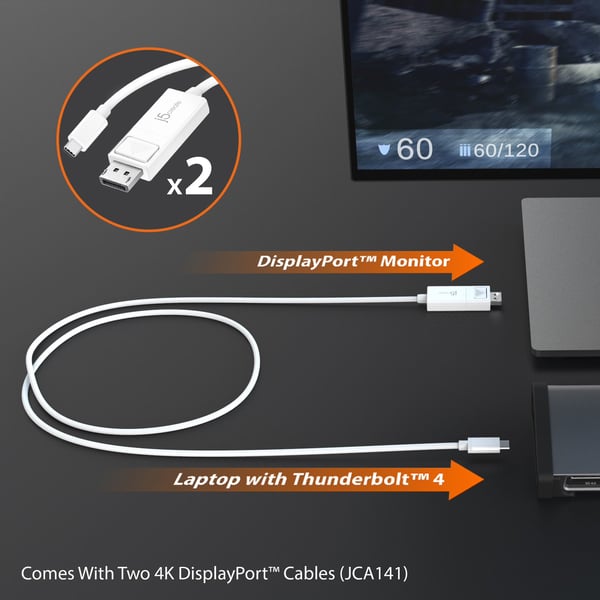 j5create JTD562-EN - 8K Thunderbolt™ 4 dockningsstation - EU