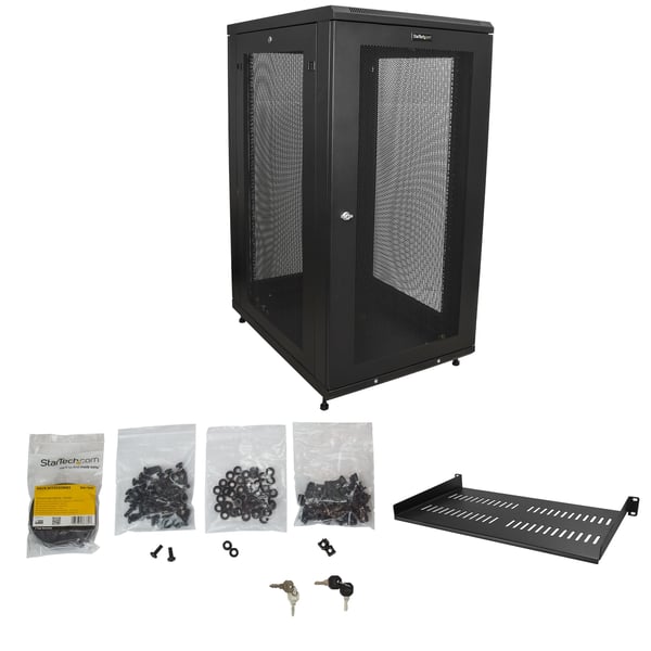 StarTech.com RK2433BKM palvelinteline 24U Itseseisova teline Musta