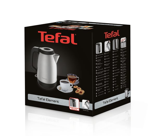 Tefal KI280D elkedel 1,7 L 2400 W Sort, Rustfrit stål