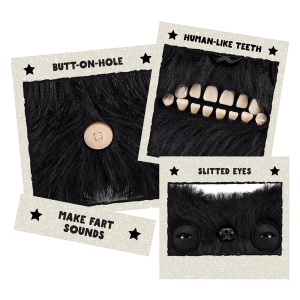 ZURU Fuggler Fart Face 23 cm sortiment serie 1 (Munch Munch – Black long)