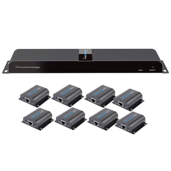 Techly IDATA EX-HL81TY AV-signaalin jatkaja AV-lähetin ja -vastaanotin Musta Techly IDATA EX-HL81TY AV-signaalin jatkaja AV-lähetin ja -vastaanotin Musta