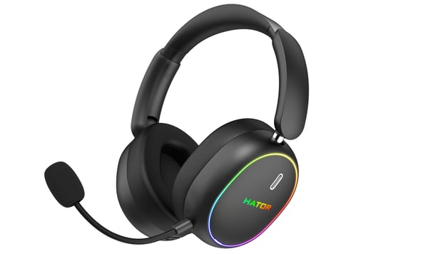 HATOR Phoenix 2 Wireless Kuulokkeet Langallinen & langaton Pääpanta Pelaaminen USB Type-C / USB Type-A Bluetooth Musta