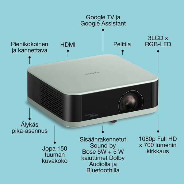 Epson Home Cinema Lifestudio Pop – EF-61G jäänvihreä
