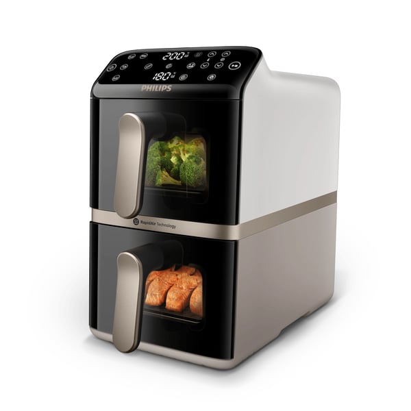 Philips 4000 series NA462/80 fritös Dubbel 10 l Fristående 2750 W Varmluftsfritös Svart, Guld, Grå
