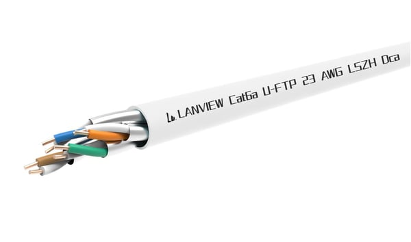 Lanview LVN122432 nätverkskablar Vit 305 m Cat6a U/FTP (STP) Rund
