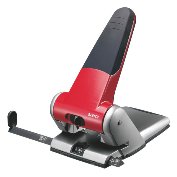 Leitz Heavy Duty Hole Punch 5180 hulmaskine og tilbehør 65 ark Rød Leitz Heavy Duty Hole Punch 5180 hulmaskine og tilbehør 65 ark Rød