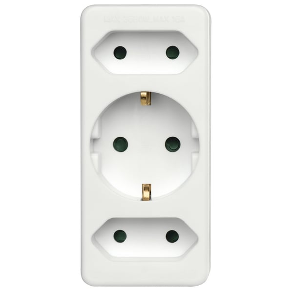 Hama pistorasia-adapteri 223215 STECKDOSENADAPT/2EU/1SCHUKO/BS