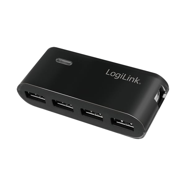 LogiLink UA0085 gränssnittshubbar USB 2.0 Type-A 480 Mbit/s Svart