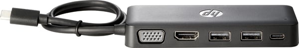 HP USB-C Travel HUB USB 3.2 Gen 1 (3.1 Gen 1) Type-C Svart