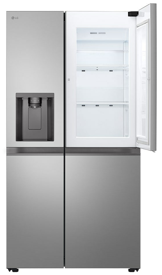 LG InstaView GSJC41PYPE side-by-side køle-fryseskab Fritstående 641 L Sølv