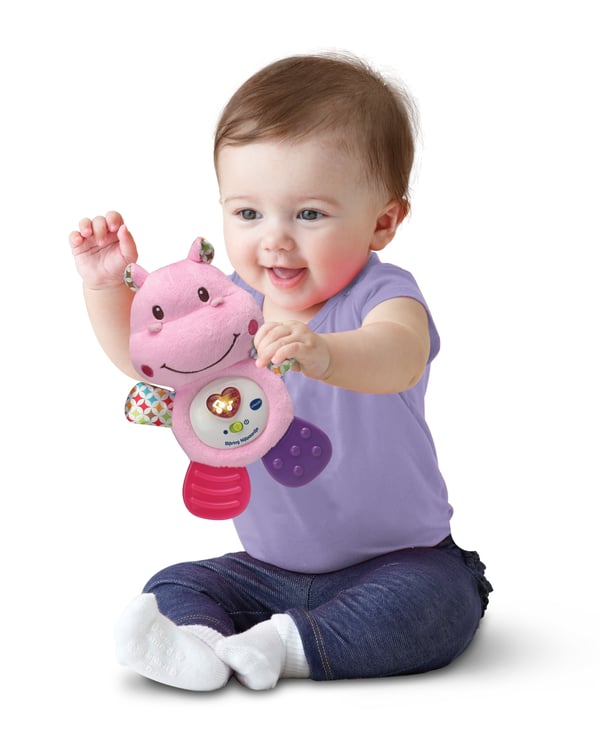 VTech Bijtring Nijlpaardje roze