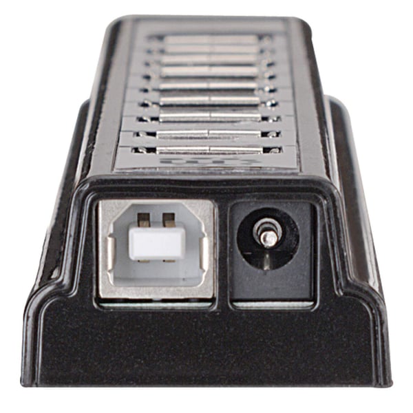 Manhattan 161572 gränssnittshubbar USB 2.0 480 Mbit/s Svart, Silver