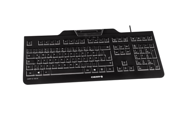 Cherry KC 1000 SC - Tastatur - Tysk - Sort