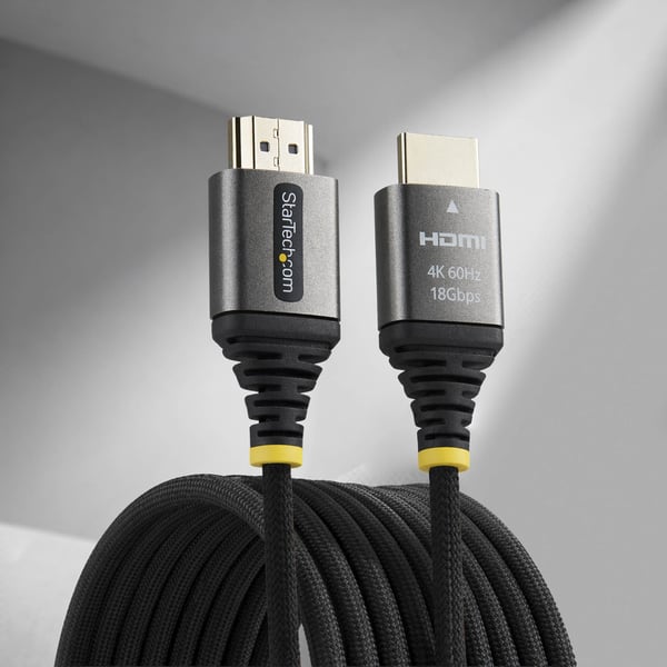 StarTech.com HDMI2-FLEX-4K60-3M HDMI-kaapeli HDMI-tyyppi A (vakio) Musta, Hopea