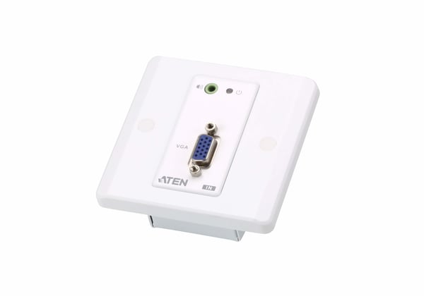 ATEN Cat 5 VGA-/ljudförlängare med MK-väggplatta (1280 x 1024 vid 150 m)