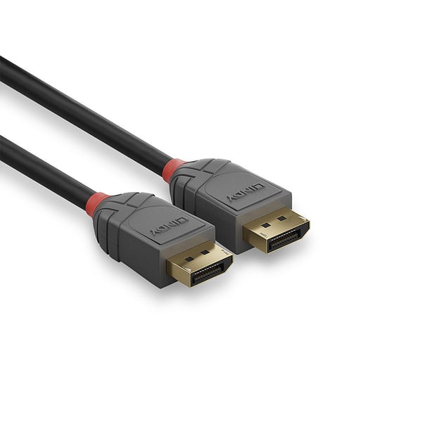 Lindy 36481 DisplayPort-kaapeli 1 m Musta, Harmaa