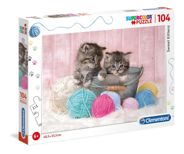 Clementoni Sweet Kittens Puslespil 104 stk Dyrelivet