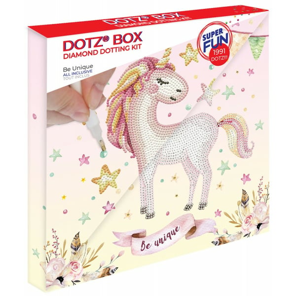 Diamond Dotz broderi, Dotz box Diamond Mosaic Unicorn Be unigue DBX023